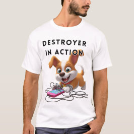 T-shirt Destroyer Puppy in Action