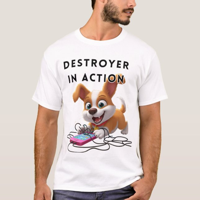 T-shirt Destroyer Puppy in Action (Devant)