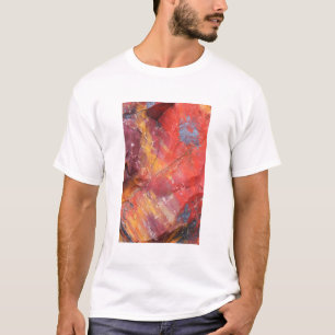T-shirt Détail de bois pétrifié rouge, Arizona