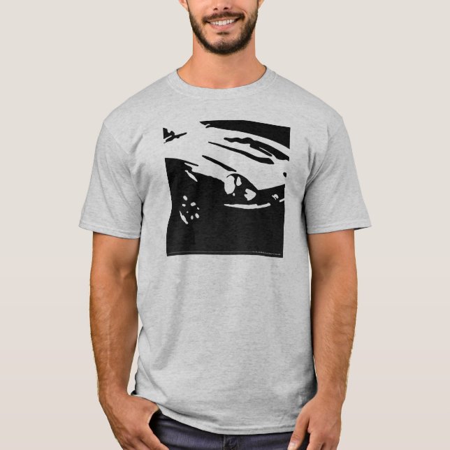 T-shirt Détail de Datsun 240Z - noircissez sur la chemise (Devant)