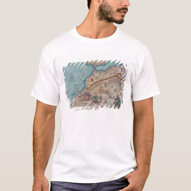 T-shirt Détail de l'atlas catalan, 1375 (Devant)