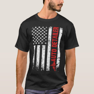 T-shirt Détail de voiture nous drapeau auto détails père