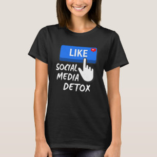 T-shirt Détail des médias sociaux Santé mentale