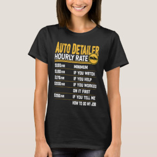 T-shirt Détaillant de voiture Prix horaire Détaillant de v