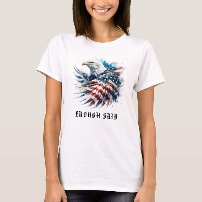 T-shirt *~* Détaillé AP16 American Flag Bald EAGLE USA (Devant)
