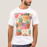 Détaillé succulent, cactus motif sans soudure.