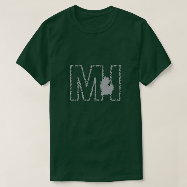 T-shirt d'état du Michigan MI (Design devant)