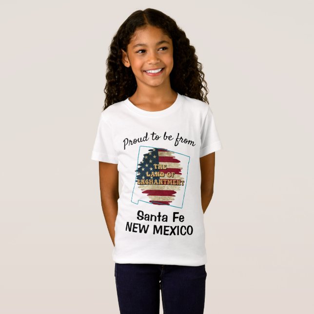 T-shirt d'état personnalisé Nouveau-Mexique (Devant entier)