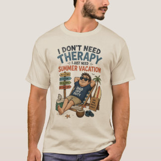 T-shirt d'été pour papa en vacances