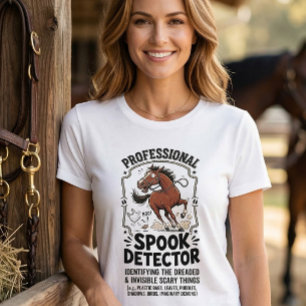 T-shirt Détecteur de fantôme cavalier de cheval drôle humo