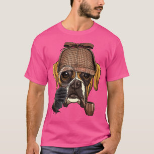 T-shirt Détective Allemand Boxer Spy Investigator Pet Boxe