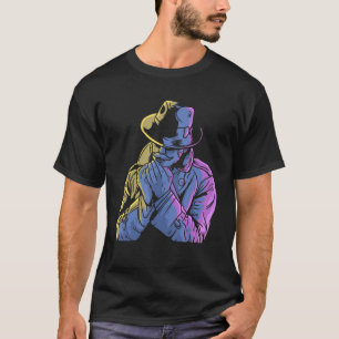 T-shirt Détective cool avec moustache Mystérieux espionnag