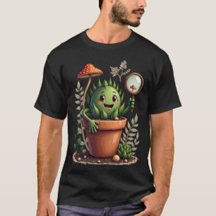 T-shirt Détective Parent de Plantes Succulente Champignon