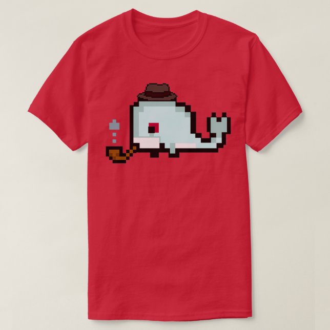 T-shirt Détective Pixel Whale (Design devant)