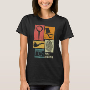 T-shirt Détective privée Enquête criminelle Silhouettes