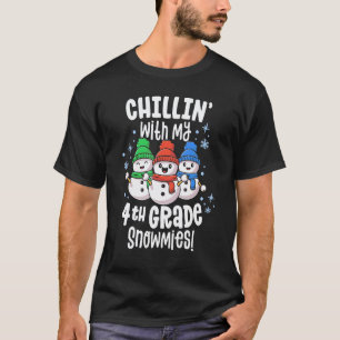 T-shirt Détente avec mes amis des neiges Prof de 4e Noël