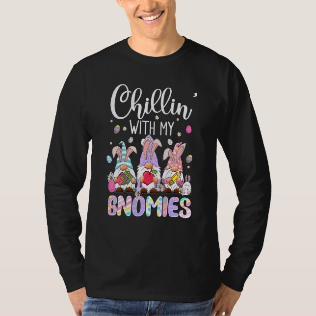 T-shirt Détente avec mes gnomes œufs drôles Gnome Pâques (Devant)