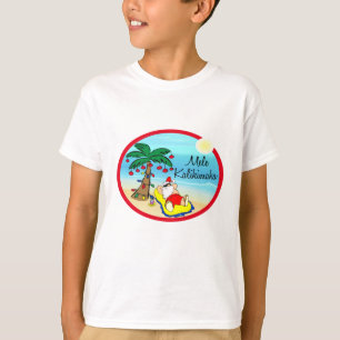 T-shirt Détente sous Noël de hawaiin de Père Noël de p