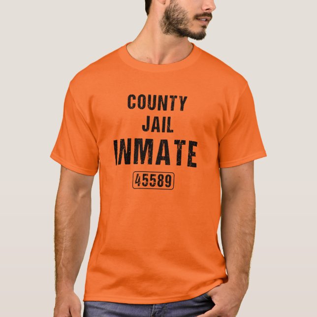 T-shirt Détenu détenu du comté Costume d'Halloween (Devant)
