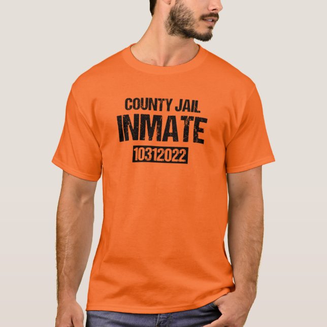 T-shirt Détenu détenu du comté Costume d'Halloween (Devant)