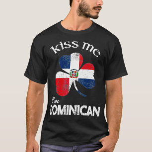 T-shirt Détresse Kiss Me Je suis Shamrock dominicain St