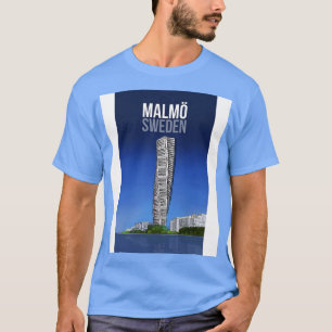 T-shirt Détroit d'Oresund Malmo Suède Scandinave