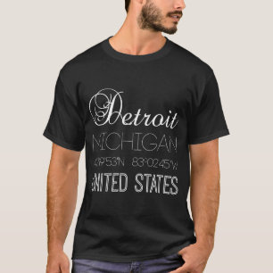 T-shirt Détroit, Michigan, États-Unis style