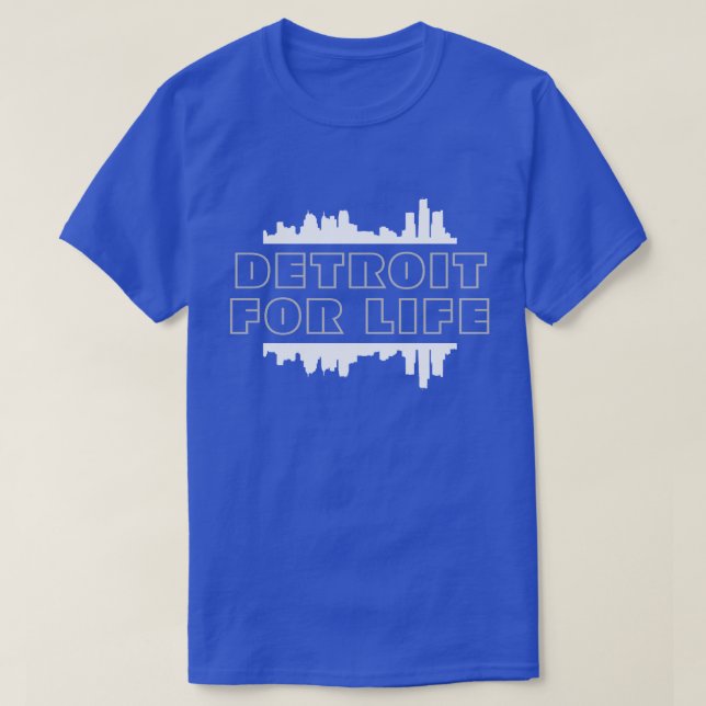 T-shirt Detroit pour la vie - Football Skyline (Design devant)