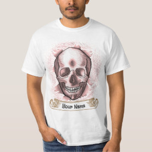 T-shirt Détruire le crâne rouge