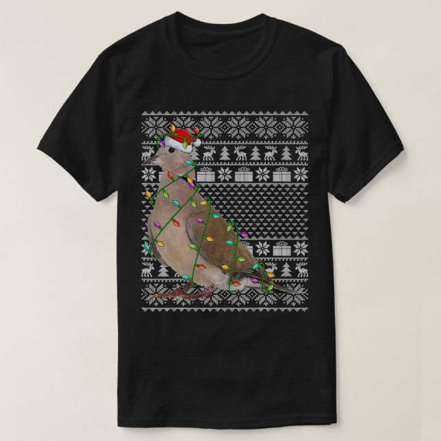 T-shirt Deuil Dove Oiseau Amant Père Noël Olaid Dove Pleur (Design devant)