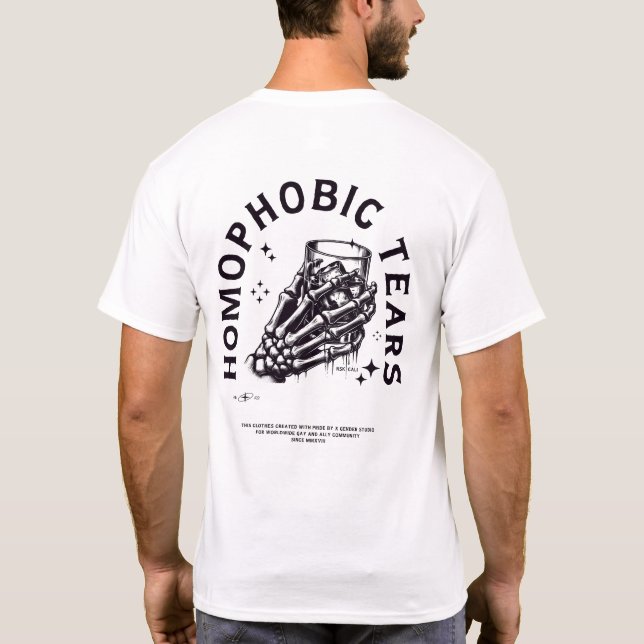 T-shirt Deurs homophobes vieux anglais, LGBTQ et gay ally (Dos)