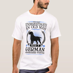 T-shirt Deutsch Drahthaar Alter Mann À poils durs alleman
