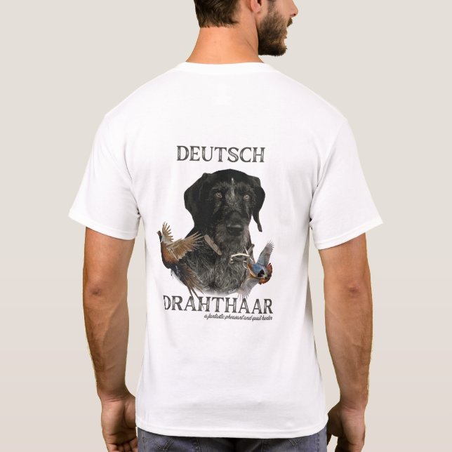 T-shirt Deutsch Drahthaar, un fantastique faisan et caille (Dos)