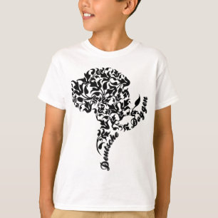 T-shirt Deutsche Doggen Kopf Illustration Blatt