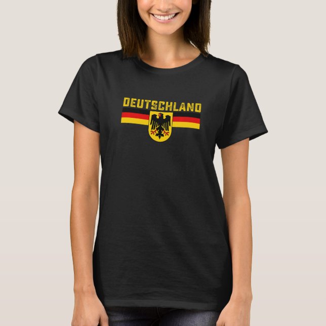 T-shirt Deutschland Allemagne Drapeau Aigle Allemand (Devant)