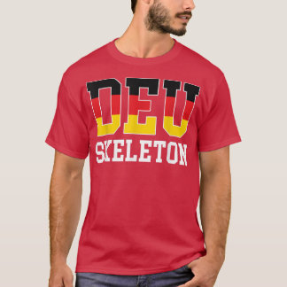T-shirt Deutschland Flagge Deutsche DEU Squelette 