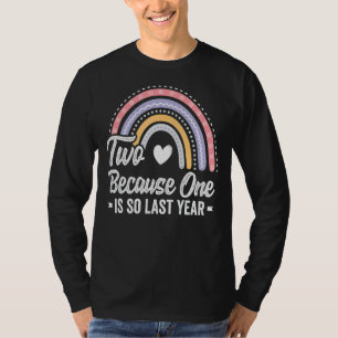 T-shirt Deux 2 ans Deuxième 2e anniversaire fille Annivers