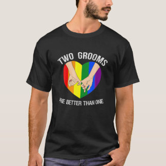 T-shirt Deux 2 Salles Sont Meilleures Qu'Une Gay LGBT Enga