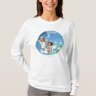 T-shirt Deux anges se reposant sur les nuages