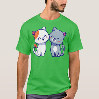T-shirt Deux Cartoon De Chat1