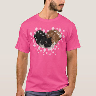 T-shirt Deux chats faisant un cœur