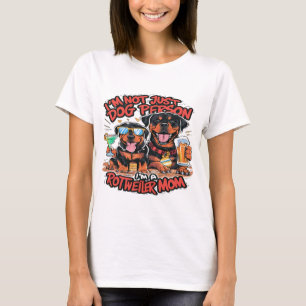 T-shirt Deux Chiens Rottweiler assis ensemble