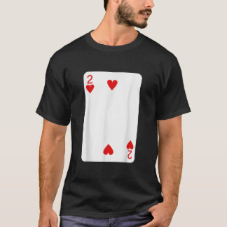 T-shirt Deux Coeurs Jouer Cartes Halloween Costume Deck
