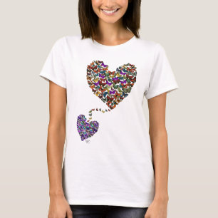 T-shirt Deux Coeurs papillons