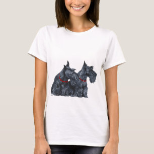 T-shirt Deux Curieux Terriers écossais