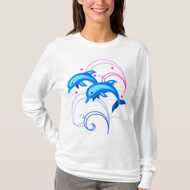 T-shirt Deux dauphins de saut (Devant)