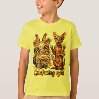 T-shirt Deux Divas Chat Chat, Un Regard Drôle Chat Mignon