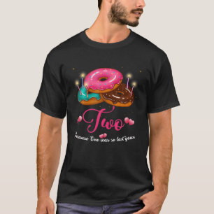 T-shirt Deux Est Si Doux 2E Fille Donut Décoration Anniver