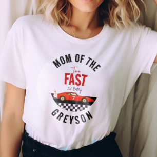 T-shirt Deux Fast Race Car Boy 2e fête d'anniversaire