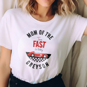 T-shirt Deux Fast Race Car Boy 2e fête d'anniversaire